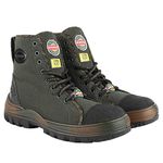 Liberty Warrior Jungle King Boots for Men, Army Military Boot, Soft Toe, Black & Olive, size-7UK