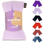 Zhu-Zhu Lavender Body Wrap - Microwavable Wheat Bag - Microwave Heat Pad Soothing Hot Pack - Lilac Fleece