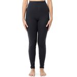 Indera Women's Combed Cotton Raschel Knit Thermal Underwear Pant, Black, XX-Large