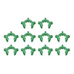 uxcell Lab Joint Clip Plastic Clamp Mounting Clips for 24/25 or 24/40 Glass Taper Joints Laboratory Connector Green 10Pcs