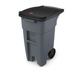 Rubbermaid Commercial 1971941 Brute Rollout Trash Can, 32 gal/120 L, 37.160" Height, 20.620" Width, Gray