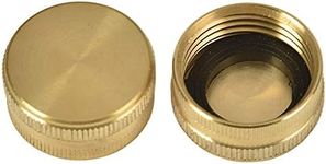 Sanpaint 2 Pack 3/4" Brass Garden Hose End Caps with Washers