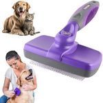 Hertzko Self Cleaning Slicker Brush with Plastic Tips for Sensitive Dogs and Cats