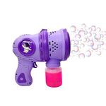 Camin Automatic 12 Holes Colour Bubble Gun for Kids | 2 Bubble Solution,10000+ Bubbles Per Minute |Leak-Proof Design|Birthday Gift Summer Toy for Boys Girls Age 3-16 yrs (Purple)