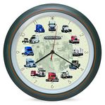 Freightliner Trucks Gunmetal Silver 13 inch Acrylic Sound Hanging Wall Clock