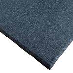 Rubber Crumb Gym Floor Tiles - Heavy Duty Non-Slip Commercial Grade Gym Mats - 1m x 1m (Black, 15mm Thick)