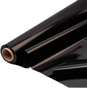 CMFYHM Black Cellophane Wrap Roll,Colorful Cello 34 In Wide X 100 Ft Long, Translucent Colored Cellophane Wrapping Paper for Gift Baskets Wrap, Treats, Holiday, DIY Arts Crafts Decoration (Black)