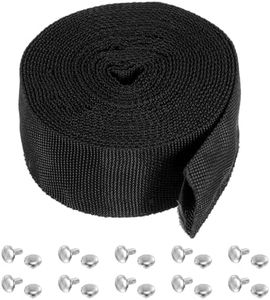 PATIKIL 1.8" 16FT Protective Hose Sleeve with Snap Fastener, Polyester Fiber Cable Cover Sheath Protection for Welding Tig Torch Hydraulic Hose, Black