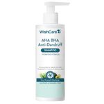 WishCare Hydrating AHA BHA Anti Dandruff Shampoo - Piroctone Olamine, Salicylic Acid, LHA, Climbazole, Pre+Probiotics & Hyaluronic Acid - Sulfate & Paraben Free 250ml