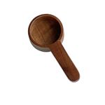 Wooden Coffee Dosing Spoon Set, Powder Spoon Made of Dark Walnut Wood and Beech, Café Measuring Spoon, Coffee Spoon Scoop for Ground Beans, Espresso Coffee and Herbal Tea (Walnut Wood, 20 ml)