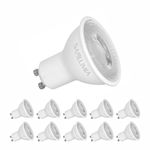 sanlumia 10X LED GU10 Bulb 5W, Super High CRI 90+ Spotlight Bulb, 420lm 38 Beam Angle, Non-Dimmable, 50W Halogen Equivalent, Natural White 4000K