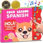 Coco Learns Spanish Vol. 1 | Musical Spanish Book & Bilingual Toy for Toddlers & Babies; Libros en Español para Niños; Spanish Baby Book & Children’s Book; Learn Spanish for Kids, Niñas, Niños, Bebes