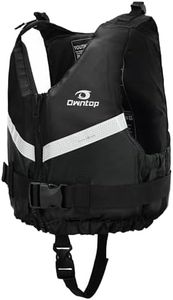 Owntop Swim Vest Adults, Ultra Thin Swim Jacket Womens, Comfortable Crotch Strap Buckles Zipper, Swimming Training, Kayak, Boating, Watersports (Black, M/L)