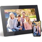 FRAMEO 10.1 Inch WiFi Smart Digital Picture Frame, 1280*800 IPS HD Touch Screen Digital Photo Frame with 16GB Storage and Micro USB/SD Memory Card Soles Free Storage, Easy to Share Photos and Videos