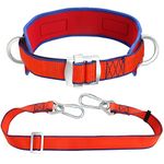 Trsmima Safety Belt with Adjustable Lanyard and Updated Waist Pad - Tree Climbing Belt Harness - Safety Lanyard Fall Protection- Fall Arrest Kite Climbing Lanyard,Ladder Safety Harness