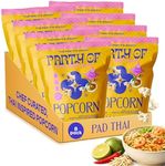 Party of Pad Thai Popcorn – Flavored Gluten-Free Snack Made from Veggie Ingredients, Individually Wrapped, Salted Variety Bags for Sharing, Movie Nights, or On-the-Go – Full Size Box of 8 – Pad Thai