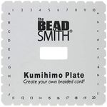 The Beadsmith Square Kumihimo Disk, 6 inch Diameter, 3/8” Thick Dense Foam, Jewelry Tools for Braiding, 1 disks