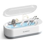 KUNPHY Ultrasonic Jewellery Cleaner, Ultrasonic Cleaner Machine 12oz 46KHz, Professional Sonic Cleaner with One-Touch Operation, Ultrasonic Cleaner for Rings, Glasses, Jewelry, Dentures