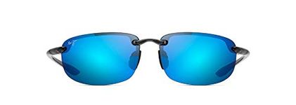 Maui Jim Unisex's Ho'okipa Sunglasses, Smoke Grey/Blue Hawaii Polarized, Medium