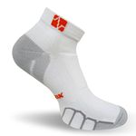 Vitalsox Italy Low Cut Running, Sport, Gym Light Weight Silver Drystat Socks, White, Large VT0210