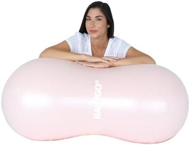 BABYGO® Peanut Ball for Labour Birth Pregnancy Exercise | Birthing Ball Maternity Labour Exercise Book & Foot Pump Included | Anti Burst Nude