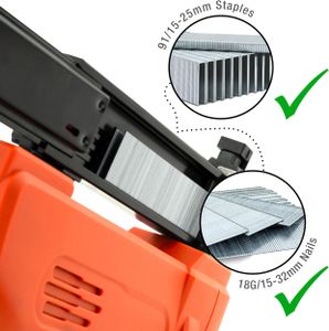 Tacwise 20V Cordless Staple & Nail Gun – Includes 1000 Staples, 2000 Nails