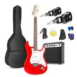 Max GigKit Wireless Electric Guitar with 40W Combo Amplifier, Tuner, Strap, Extra Strings and Picks - Red