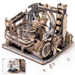 ROBOTIME Marble Run 3D Puzzle Wooden Model Kits for Adults to Build, Gifts Adults Electric Craft Boys, Marble Spaceport LGC01