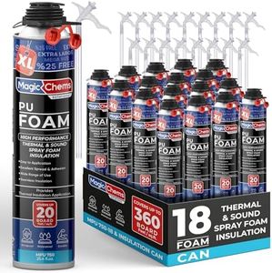 Closed Cell Spray Foam Insulation Can (18 Pack-25.4 oz) Expanding Foam Sealant for Thermal & Acoustic Insulation, Closed Cell, High Density Spray Foams, Covers up to 360 Board feet/sq. ft. (18 Pack)