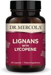 Dr. Mercola Lignans with Lycopene Supplement, 30 Servings (30 Capsules), Non GMO, Soy Free, Gluten Free