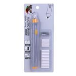 Art Ranger Slim Battery Operated Automatic Eraser, with 22 Refills and 2 Eraser Holders. (Batteries not Included)