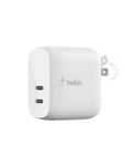 Belkin 40W Dual Port USB C Wall Charger - USB Type C Charger Fast Charging for iPhone 14, 14 Pro, 14 Pro Max, 13, 13 Pro, 13 Pro Max, Galaxy S21 Ultra, iPad, AirPods & More - USBC Charger (1-Pack)