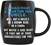 Mug A Day 16oz Fight Bear For You Uncle Funny Coffee Mug Fathers Day Gift for Uncle Best Gift for Uncles Siblings Brothers from Niece Nephew Sister Aunt Mom Dad Novelty Gag Gift for Christmas Birthday