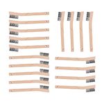 Wood Handle Wire Scratch Brush Sets (18, 18Pack-7in Stainless Steel Small Wire Scratch Brushes with Beech Wood Handle)