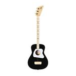 Loog Pro Acoustic kids Guitar 3-strings Ages 6+ Learning App and Lessons Included Black