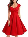 Womens Red Vintage Cocktail 1950s F