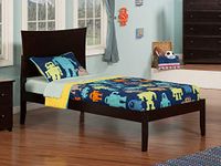 Atlantic Furniture Bed with Open Foot Rail in Espresso - Twin Size