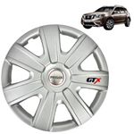 PRIGAN Wheel Cover for Terrano Silver Wheel Cover 16" for Terrano (Set of 4 Pcs) (Press Fitting) Model Name- GTX Silver 16