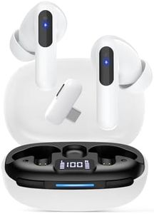 RYR Wireless Gaming Earbuds, Ultra-Low Latency Gaming Earbuds with Noise Cancelling Mic, 2.4Ghz & Bluetooth, LED Display, 36H Playtime for Meta Quest 3/2, PS5, PS4, VR, Switch, Steam Deck, PC, Phone