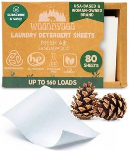 Laundry Detergent Sheets - Eco-Friendly, Up to 160 Loads, 80 Soap Strips