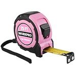 WORKPRO 25FT Pink Tape Measure, 1/8