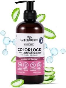 Sacred Herbs Color Lock Color Lasting Shampoo with Keratin & Collagen, for Color Treated Hair with UV Protection, 300ml
