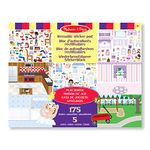 Melissa & Doug Reusable Sticker Books for 3+ Year Olds, Play House Sticker Book, Plane Activities Toddlers, Reusable Stickers for Kids Travel Activity Packs, Childrens Books Age 3-4 Years