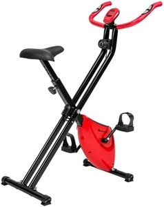 tectake Vélo d'Appartement Pliable pour Sport maison Cardio-Training Velo Elliptique Pliable Ergometre Sport Fitness Cardio Gym avec Ordinateur LCD Materiel de sport