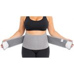 haakaa Postpartum Belly Band, Postpartum Belly Wrap Back Support, Postpartum Essentials for Natural Delivery and C-Section Recovery, Abdominal Binder, Daily Wear, 8" x 45" Grey