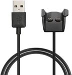 kwmobile USB Cable Charger Compatible with Garmin Vivosmart HR Plus/Approach X40 Cable - Charging Cord for Smart Watch - Black