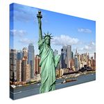 America Statue of Liberty New York 40x30 inches | Canvas Art Cheap Wall Print, classic style canvas prints, premium wooden frames