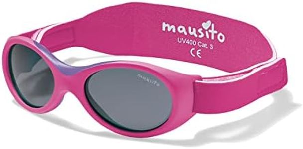 Mausito lunettes de soleil bébé 0-1,5 ans fille I MEILLEURS CHOIX lunette soleil bebe sans BPA I 100% PROTECTION UV I FLEXIBLE & SOUPLE Lunette de soleil bebe avec bandeau I Design européen