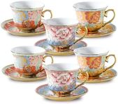 LETAOTAO Tea Cups and Saucers, Euro