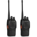 skpm Wa,lkie Tal,kie for Kids Light Weight with Rechargeable Battery - 2 Way Radio Fun and Playtime Adventure for Kids and All Ages - Set of 2 - Black